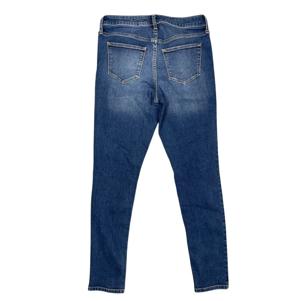 Universal Thread Mid Rise Skinny Jeans 6 28R Blue Denim 30" Inseam - Picture 2 of 8